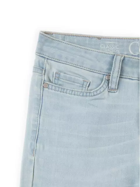 Ультракомфортные женские прямые джинсы с высокой посадкой con-45 голубой, CON-45, 170-90/XS, CONTE ELEGANT,  - 4