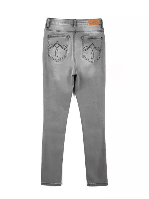 Ультракомфортные женские джинсы skinny c высокой посадкой con-49 серый, CON-49, 170-90/XS, CONTE ELEGANT,  - 4