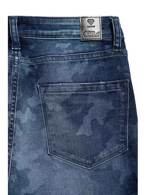 Джинсы женские eco-friendly с принтом "камуфляж" con-93 темно-синий, CON-93, 164-90/XS, CONTE ELEGANT,  - 8