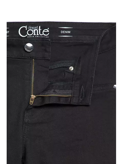 Моделирующие женские черные джинсы с высокой посадкой con-96 черный, CON-96, 170-90/XS, CONTE ELEGANT,  - 7