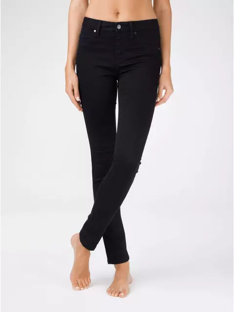 Моделирующие женские черные джинсы с высокой посадкой con-96 черный, , 170-94/S, CONTE ELEGANT, - 1