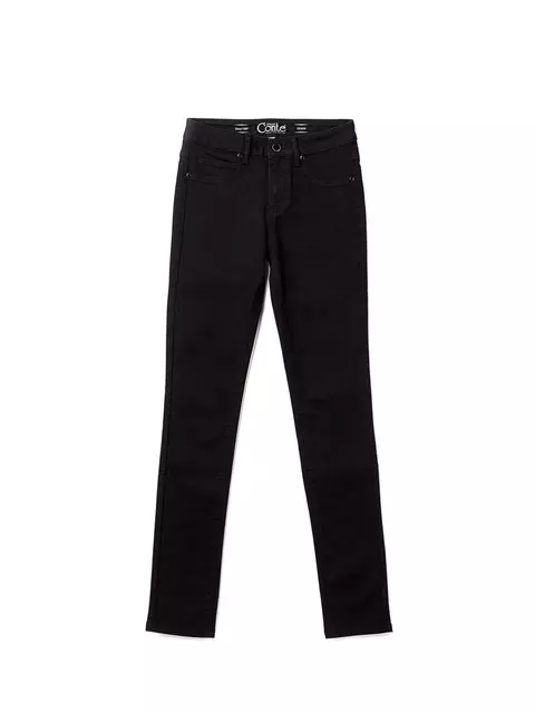 Моделирующие женские черные джинсы с высокой посадкой con-96 черный, CON-96, 170-90/XS, CONTE ELEGANT,  - 4