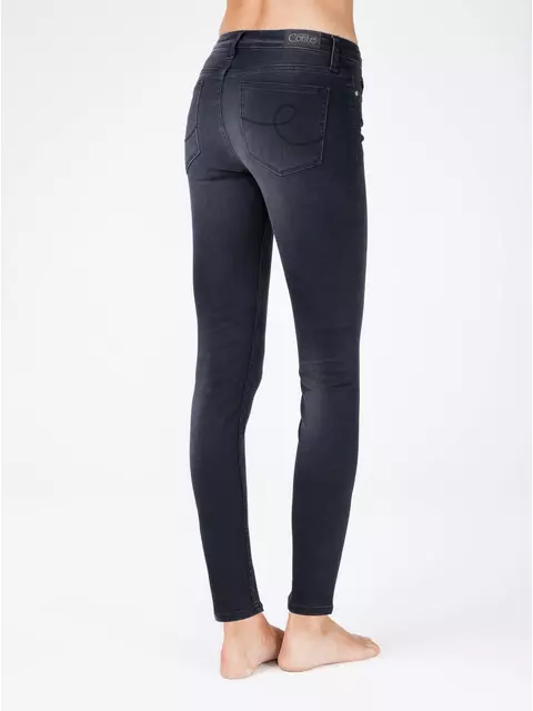 Моделирующие женские джинсы из премиального денима "velvet touch" con-97 черный, CON-97, 170-90/XS, CONTE ELEGANT,  - 2