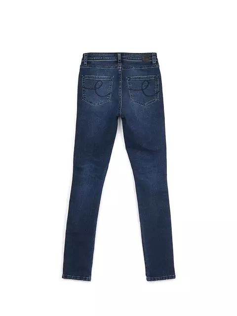 Моделирующие джинсы с лампасами из люрекса con-99 темно-синий, CON-99, 164-90/XS, CONTE ELEGANT,  - 4