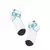 Носки детские conte-kids active (короткие) 316 белый-бирюза, , 22, CONTE-KIDS, - 1
