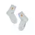 Однотонные детские хлопковые носки с вышивкой tip-top 514 светло-серый, , 22, CONTE-KIDS, - 1