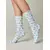 Удлиненные женские носки с хлопком 558 белый-бирюза, , 36-39 (23-25), CONTE ELEGANT, - 1