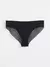 Бесшовные женские трусы «бикини» из хлопка с итальянским кружевом demure lb 1279 black, 20С-1254ТСП, 90/XS, CONTE ELEGANT,  - 1
