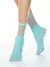 Удлиненные женские носки с прозрачным верхом в горошек fantasy turquoise, 19С-29СП, 36-39 (23-25), CONTE ELEGANT,  - 1