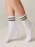 Носки женские хлопковые с яркими полосками из люрекса active 157 белый-серый, , 36-37 (23), CONTE ELEGANT, - 1