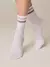 Носки женские хлопковые с яркими полосками из люрекса active 157 белый-светло-серый, , 38-39 (25), CONTE ELEGANT, - 1