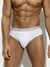 Трусы мужские слипы с открытой резинкой omsa omb 1224 bianco, , 46 (M), OMSA, - 1