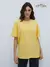 Женская футболка oversize из 100% хлопка omsa omt_d1301 giallo, , 46 (M), OMSA, - 1