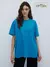 Женская футболка oversize из 100% хлопка omsa omt_d1301 blu, , 44 (S), OMSA, - 1