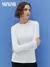Женский лонгслив из кашкорсе minimi 1611с fresh bianco, , 42 (XS), MINIMI, - 1