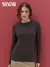 Женский лонгслив из кашкорсе minimi 1611с fresh cioccolata, , 42 (XS), MINIMI, - 1