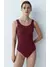 Майка в рубчик на широких бретелях minimi 1321s french chic bordo, , 42/44 (XS/S), MINIMI, - 1