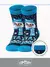 Носки детские с новогодним рисунком (снеговик) omsa kids calzino 21n65 blu, , 23-26 (14-16), OMSA, - 1