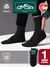 Мужские теплые носки в рубчик omsa comfort 307 nero melange, , 45-47 (29-31), OMSA, - 1