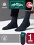 Мужские теплые носки в рубчик omsa comfort 307 blu melange, , 45-47 (29-31), OMSA, - 1