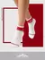 Короткие носки унисекс со сленговыми надписями omsa freestyle 619 bianco/rosso, , 35-38 (23-25), OMSA, - 1