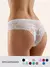 Трусы бразилиана из хлопка с кружевом minimi bo261 brasiliana bianco, , 42 (XS), MINIMI, - 1