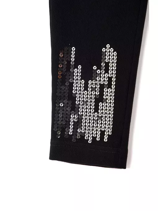 Ультрамодные джеггинсы с вышивкой из пайеток twinkle nero, 18С-560ТСП, 170-94/S, CONTE ELEGANT,  - 8