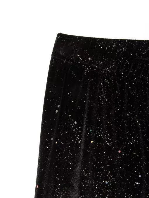 Черные бархатные леггинсы с металлическими блестками star nero, 18С-562ТСП, 170-94/S, CONTE ELEGANT,  - 7