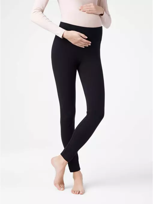 Ультракомфортные леггинсы для беременных mama fitness black, 18С-591ТСП, 164-90/XS, CONTE ELEGANT,  - 1