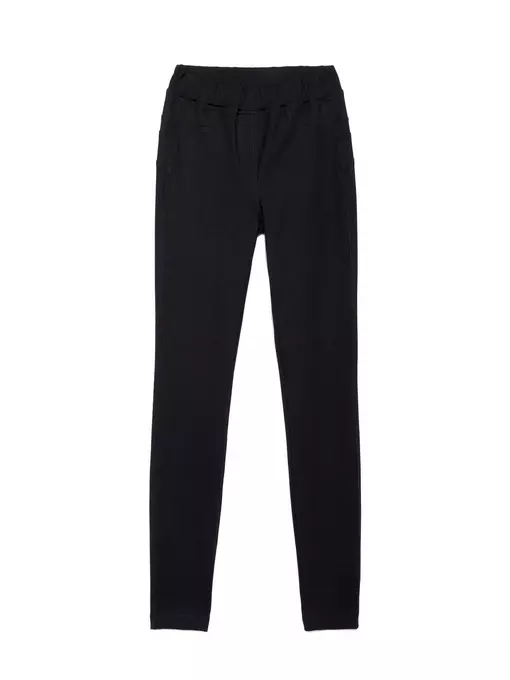 Фактурные женские джеггинсы с высокой посадкой ideal lux royal black, 19С-858ТСП, 164-90/XS, CONTE ELEGANT,  - 5