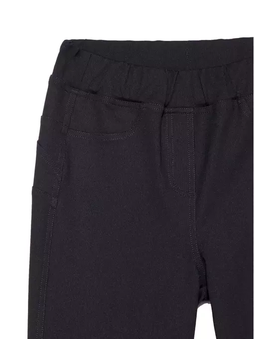 Фактурные женские джеггинсы с высокой посадкой ideal lux royal black, 19С-858ТСП, 164-90/XS, CONTE ELEGANT,  - 9