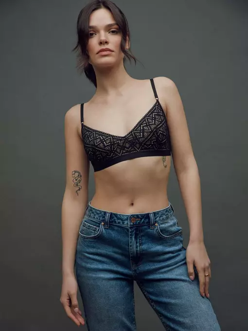 Бюстье из фактурного кружева fairytale lbe 1552 black, , 170-96/L, CONTE ELEGANT, - 4