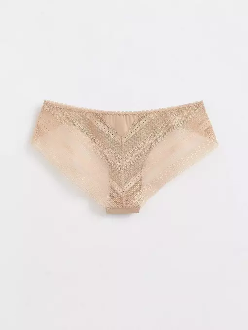 Трусы женские «бикини» из хлопка и кружева romantic story lb 1265 skin, 20С-1209ТСП, 90/XS, CONTE ELEGANT,  - 4