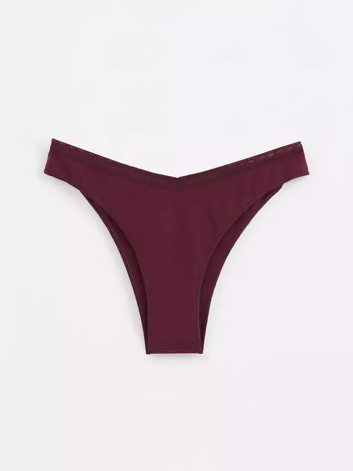 Трусы женские "бразилиана" с v-образной линией талии classic basic lbr 1348 bordo, 20С-1330ТСП, 90/XS, CONTE ELEGANT,  - 3
