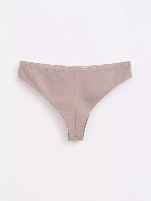 Трусы женские "бразилиана" из премиального хлопка classic basic lbr 1349 cappuccino, , 106/XL, CONTE ELEGANT, - 2