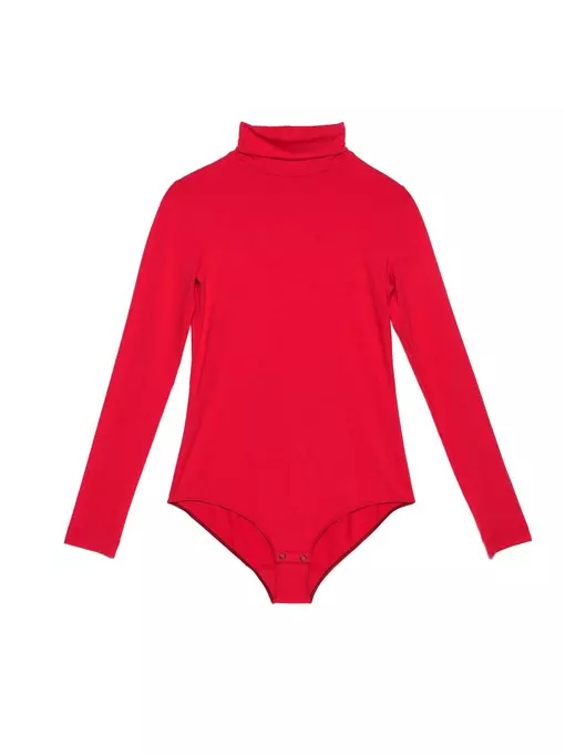 Женская боди-водолазка из вискозы lbd 1029 flame red, 19С-818ТСП, 164-100-106/XL, CONTE ELEGANT,  - 5