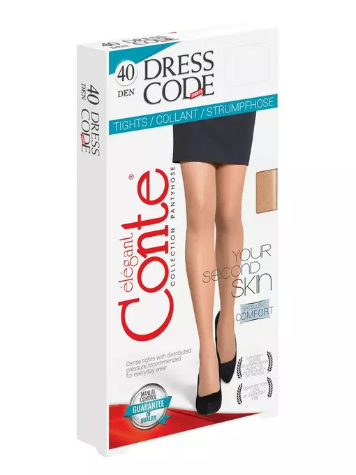 Полупрозрачные женские колготки conte dress code 40 den, 8С-45СПD, 4, CONTE ELEGANT,  - 1