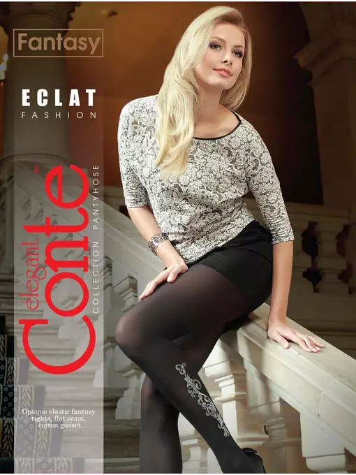 Колготки женские conte eclat grafit, 13С-69СП, 4, CONTE ELEGANT,  - 1