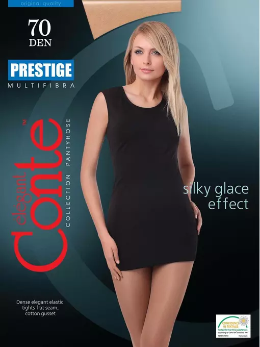 Плотные эластичные женские колготки conte prestige 70 den nero, 8С-50СП, 3, CONTE ELEGANT,  - 7