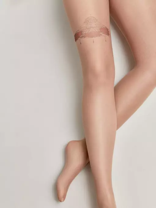 Фантазийные колготки tattoo с рисунком butterfly 001 natural, 20С-17СП, 2, CONTE ELEGANT,  - 4