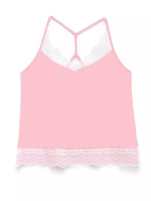 Топ женский из бамбукового полотна с кружевом comfort loungewear comfort loungewear lhw 989 primerose pink, 19С-777ТСП, 170-100/XL, CONTE ELEGANT,  - 1