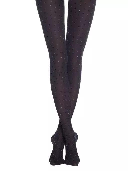 Фантазийные колготки с рисунком "точки" point grafit, 19С-10СП, 2, CONTE ELEGANT,  - 3