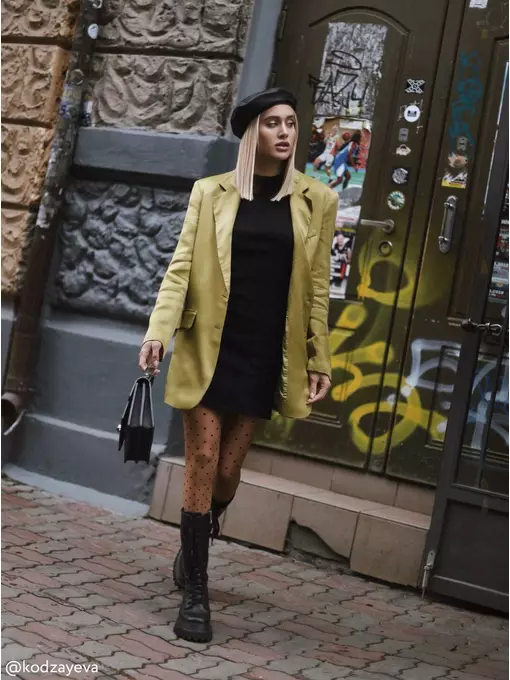 Фантазийные колготки с рисунком "точки" pois bronz, 19С-103СП, 2, CONTE ELEGANT,  - 5