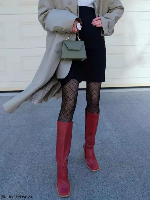 Фантазийные колготки с геометрическим рисунком afina nero, 19С-105СП, 3, CONTE ELEGANT,  - 5