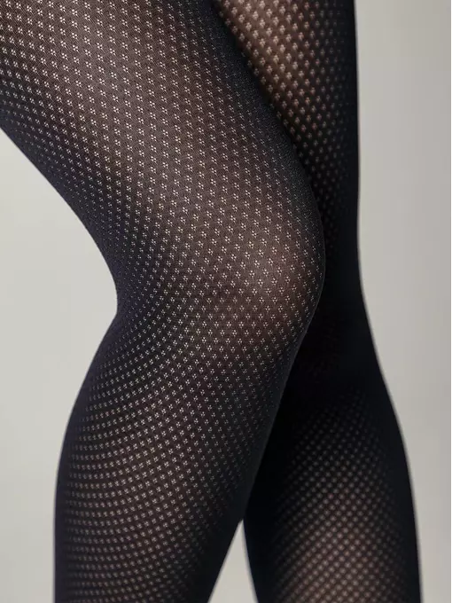 Колготки conte twist с ажурным рисунком «ромбы» nero, 21С-5СП, 4, CONTE ELEGANT,  - 3