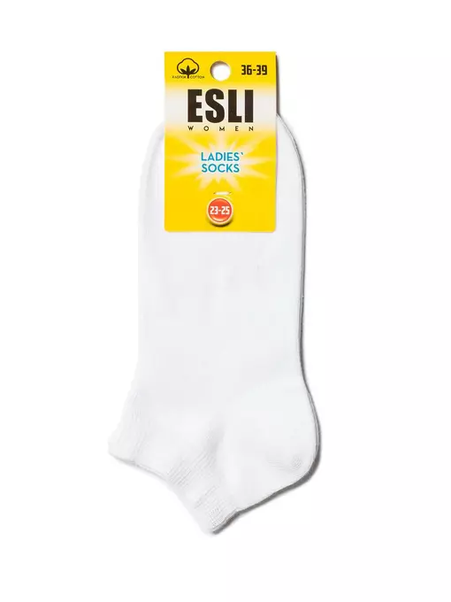 Короткие женские носки esli 000 белый, 19С-149СПЕ, 36-39 (23-25), ESLI,  - 3