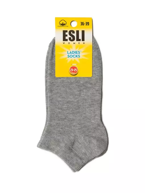 Короткие женские носки esli 000 серый, 19С-149СПЕ, 36-39 (23-25), ESLI,  - 3