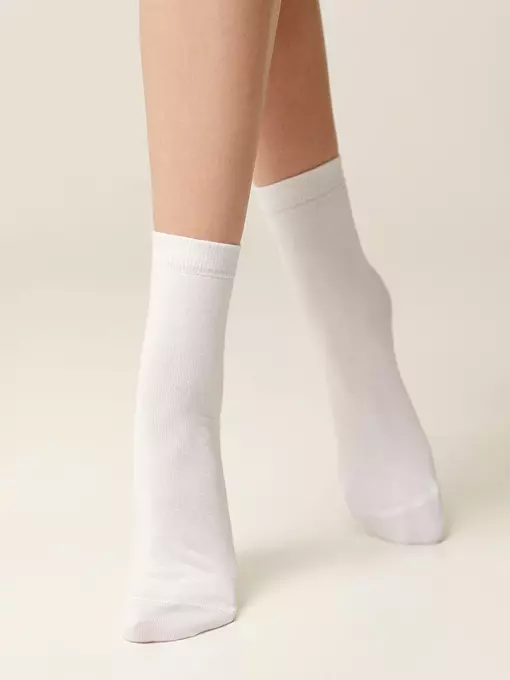 Классические женские носки из органического хлопка biofil® 000 белый, 21С-107СП, 36-37 (23), CONTE ELEGANT,  - 2