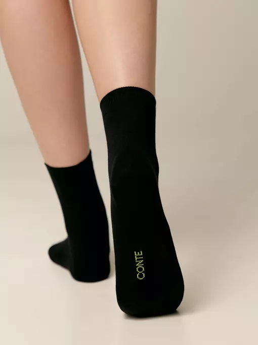 Классические женские носки из органического хлопка biofil® 000 черный, 21С-107СП, 36-37 (23), CONTE ELEGANT,  - 2