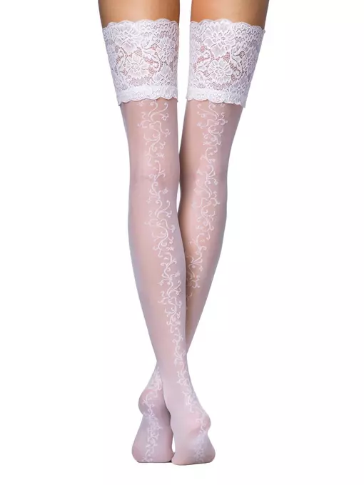 Чулки женские conte glory bianco, 15С-58СП, 27-29 (3/4), CONTE ELEGANT,  - 2